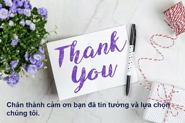 Cảm ơn khách hàng